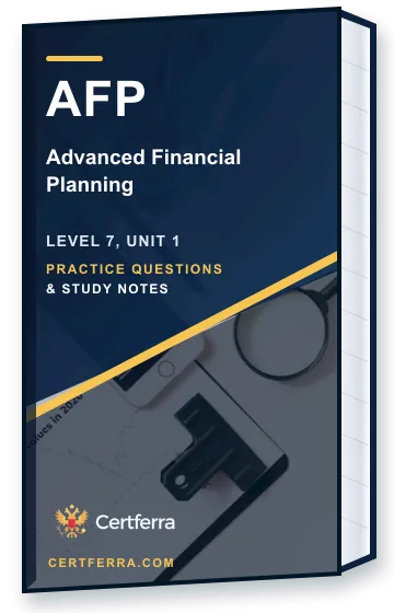 Certferra Advanced Financial Planning practice questions and study notes