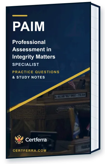 Certferra Professional Assessment in Integrity Matters practice questions and study notes