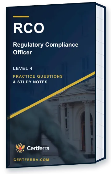 Certferra Regulatory Compliance Officer practice questions and study notes